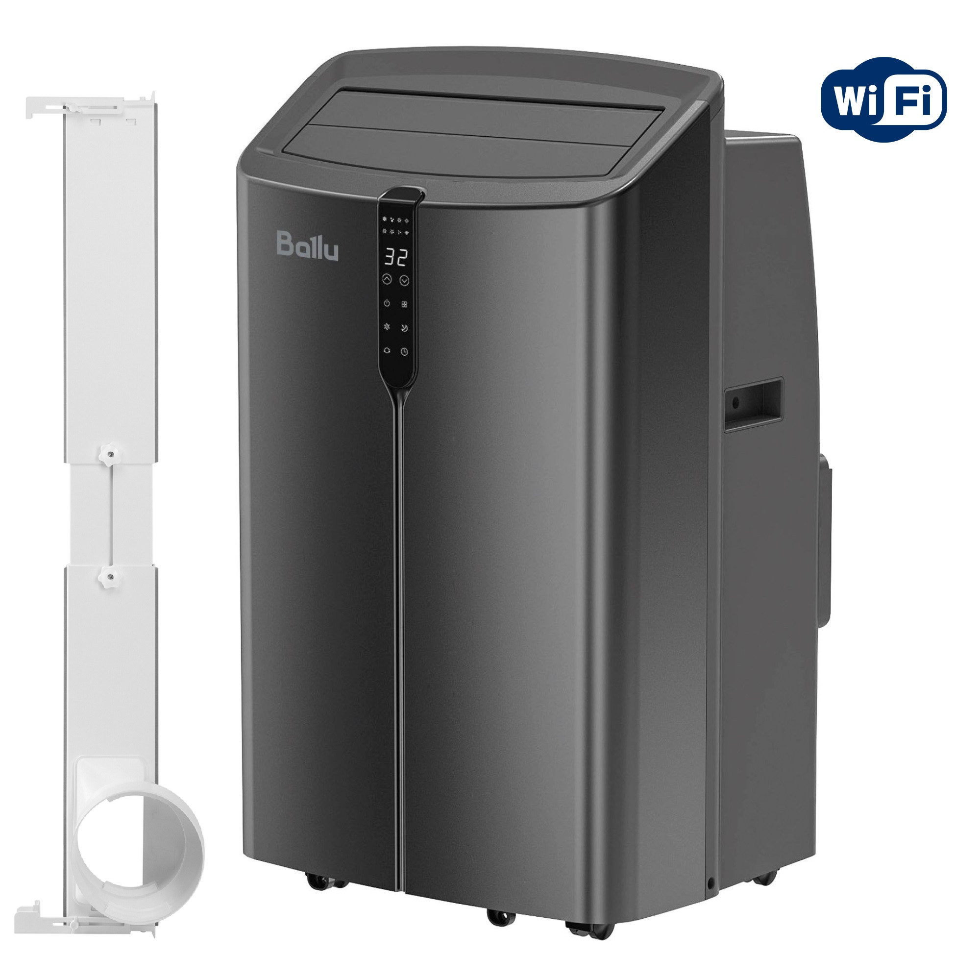 Кондиционер мобильный Ballu Smart Inverter BPAC-14 IE/N6 в комплекте с адаптером Ballu UniPort 1.0 — детальное фото, обзор