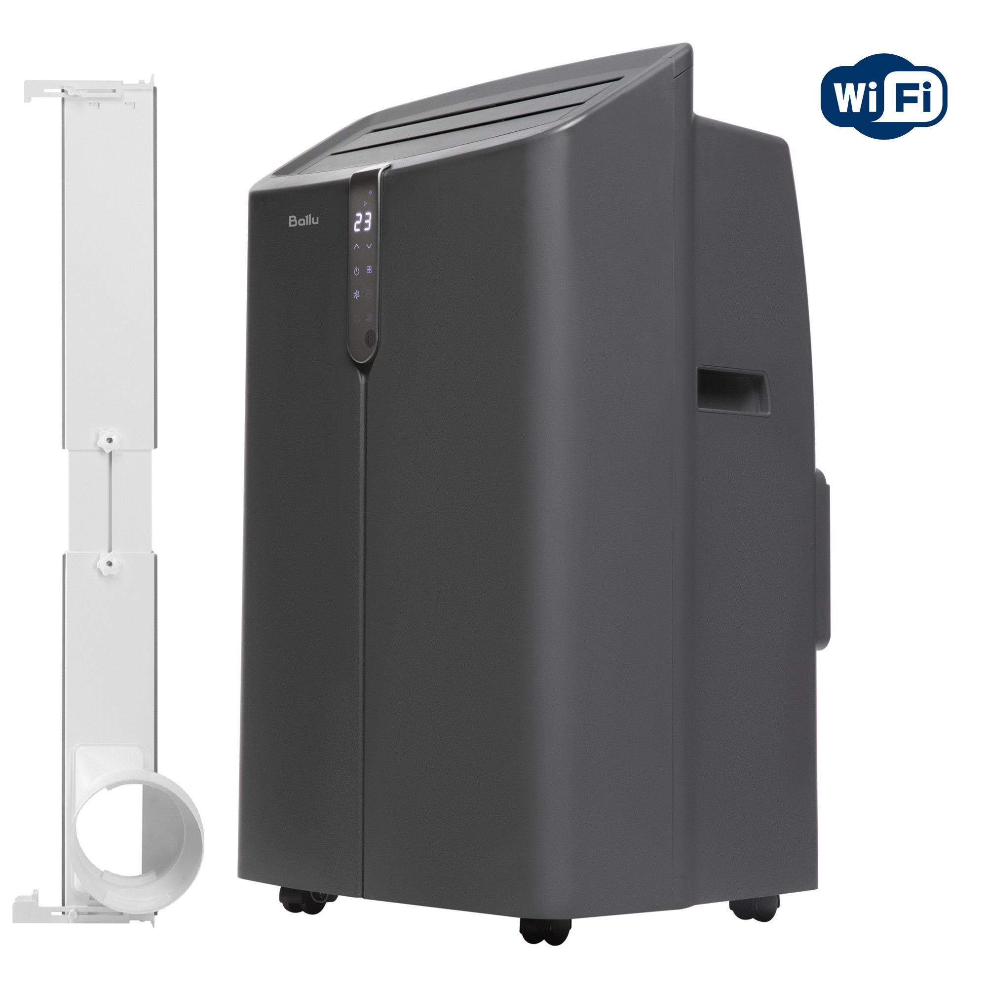 Кондиционер мобильный Ballu Smart Inverter BPAC-12 IE/N6 в комплекте с адаптером Ballu UniPort 1.0 — детальное фото, обзор
